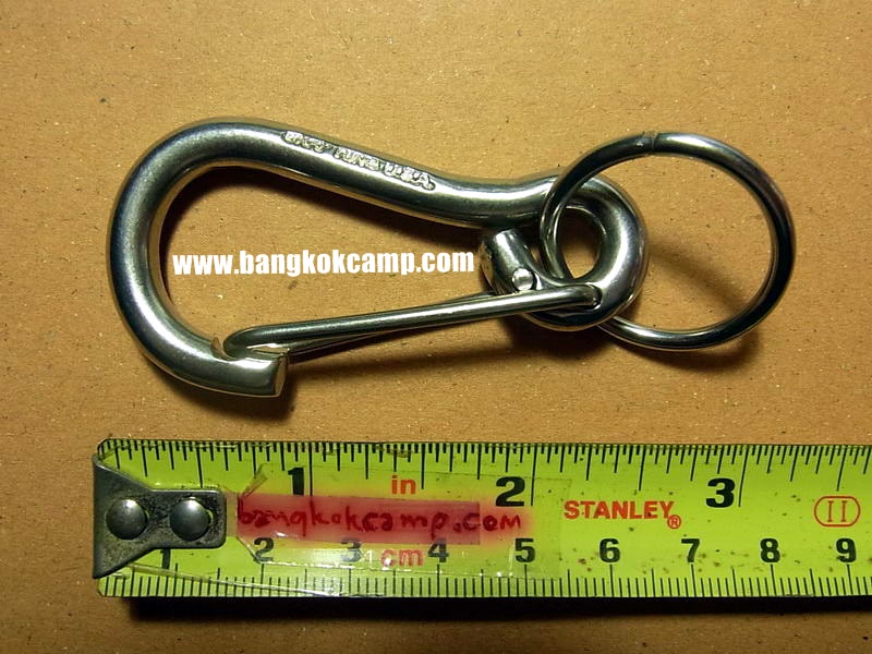พวงกุญแจ คาราบิเนอร์ Carabiners สแน็ปลิงค์ Snaplink - สแตนเลส (ทรงบอลลูน) ขนาด2.5นิ้ว Made in USA.