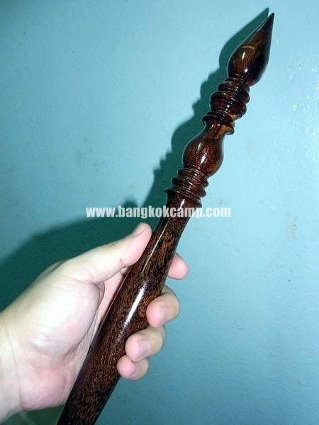 ไม้มงคลหายาก. ไม้ตะพดส้น ตะพดถือ ไม้ครู (ไม้แก่นมะขาม).ไม้ถือแก่นมะขาม สวย ปลายทองเหลือง.. ลายสวย (NO.1)