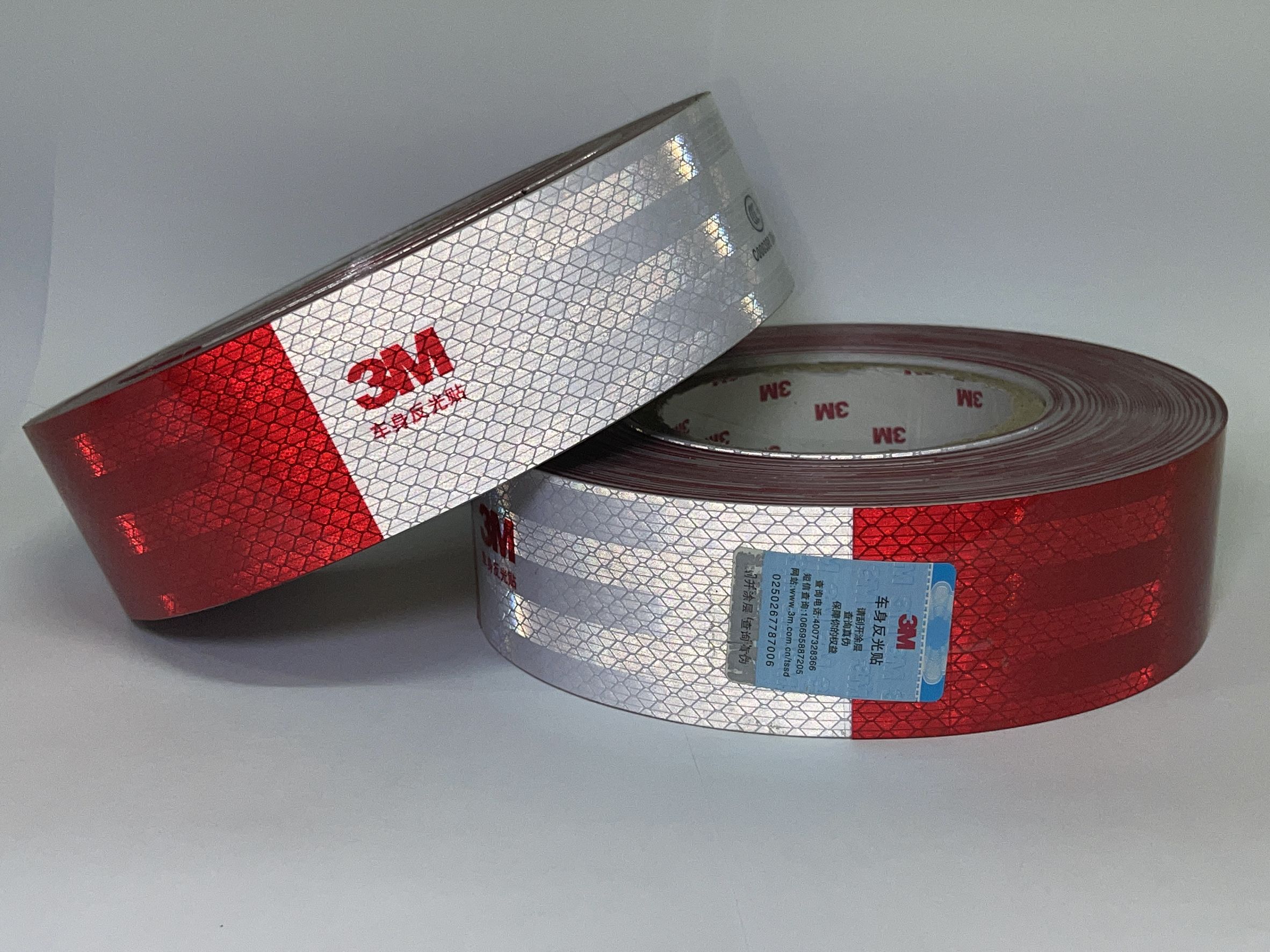 สติ๊กเกอร์ สะท้อนแสง ขาว-แดง 3M กว้าง 2นิ้ว X ยาว45 เมตร EGP Grad