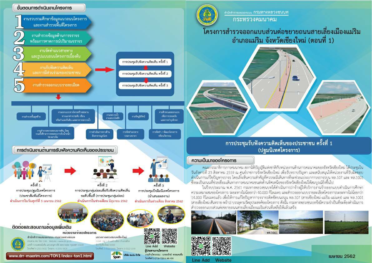 ขายที่ดิน อ.แม่ริม จ.เชียงใหม่ ติดถนนใหญ่ มี 2 ฝั่ง คือ 8 ไร่กว่า และ 1 ไร่กว่าฝั่ง 8 ไร่กว่า ตารางวาละ 16,000
