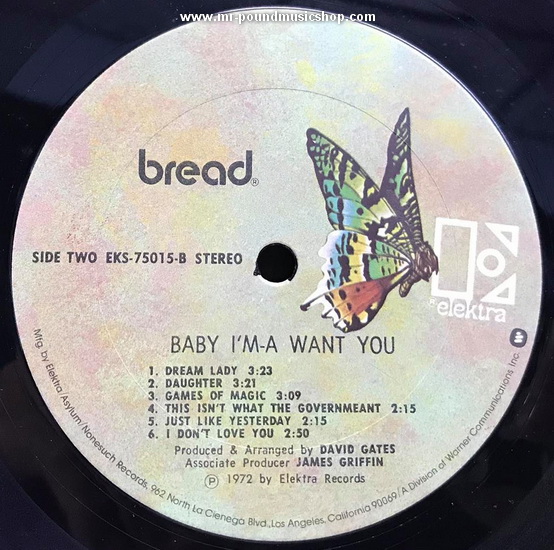Bread - Baby I'm-A Want You