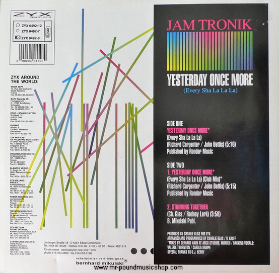 Jam Tronik - Yesterday Once More (Every Sha La La La)