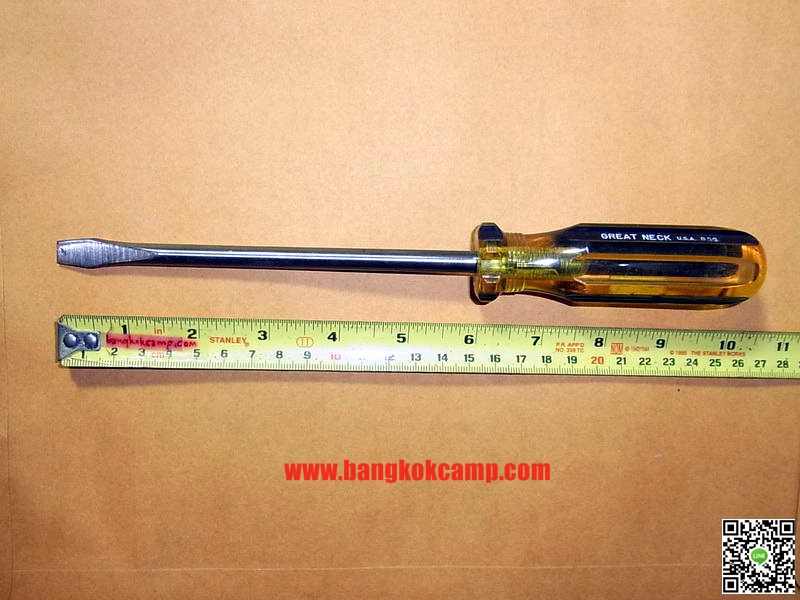 ไขควง อเมริกา GREAT NECK ขนาด6นิ้ว ก้านกลม Made in USA. ใหม่เก่าเก็บ