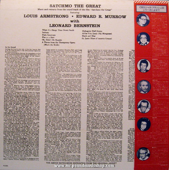 Louis Armstrong And Edwaed R. Murrow with Leonard Bernstein - Satchmo The Great