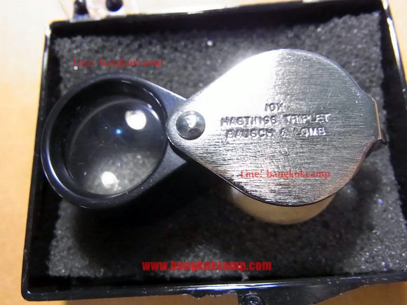 กล้องส่องพระ / ส่องเพชร Bausch&Lomb Hastings Triplet Magnifier (Made in USA) กำลังขยาย 10X ....ใหม่เก่าเก็บ ในกล่องพลาสติกเดิมๆ