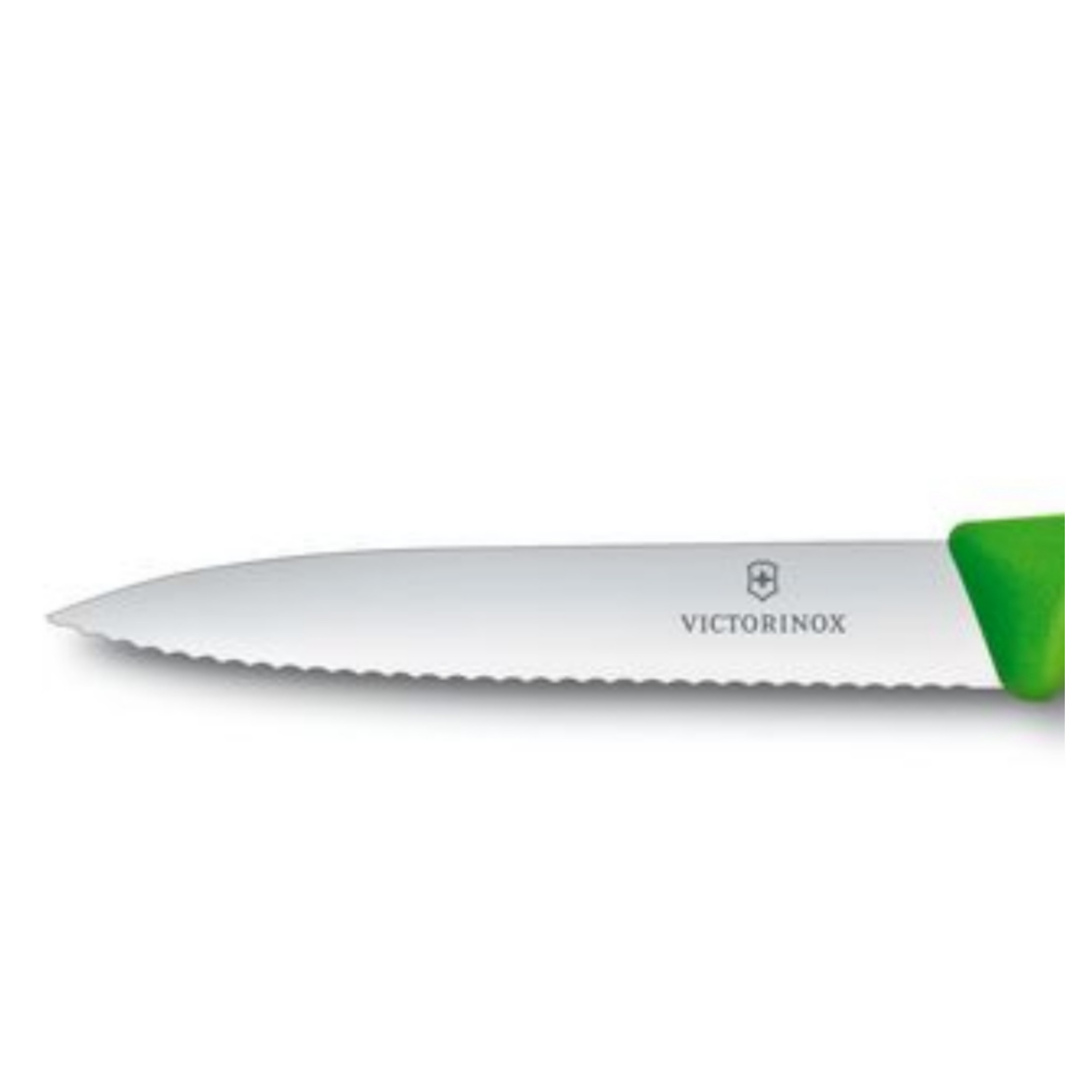 มีดครัว Victorinox Paring Knife 10 cm ใบหยัก ด้ามเขียว (6.7736.L114)