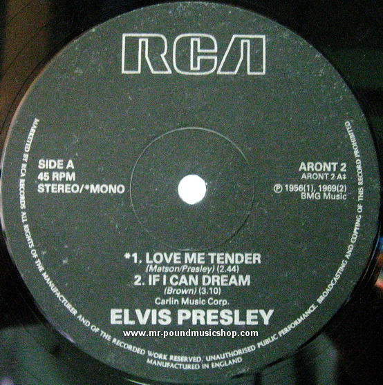 Elvis Presley - Love Me Tender / If I Can Dream