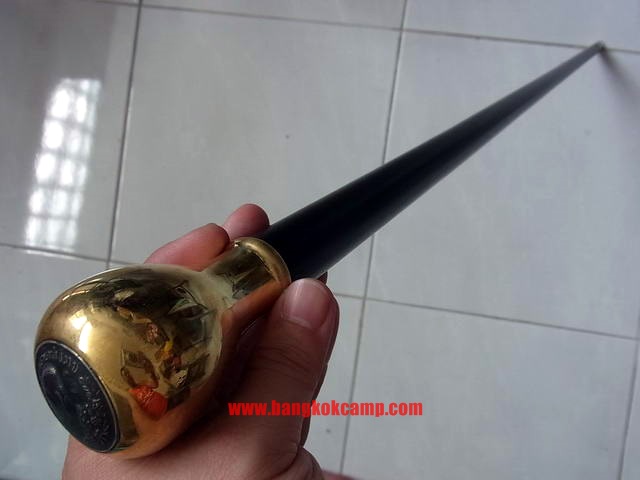 ไม้ตะพด (แบบที่ 11) หัวทรงแจกันใหญ่ ทองเหลือง ร.5 (1)