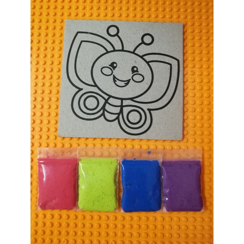 จิ้มแปะ ระบายสี เปเปอร์เคลย์ พร้อมสี ขนาด 12.5*12.5 ซม. Paper Clay