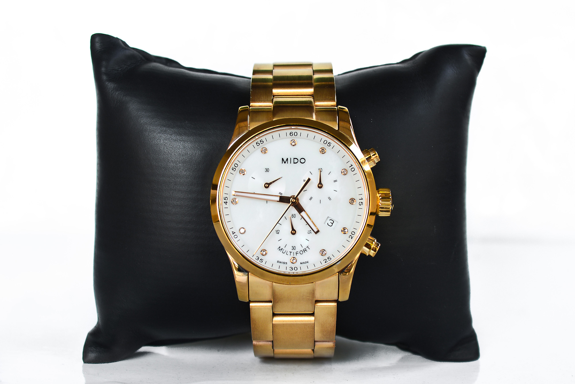 Mido Multifort เรือนทอง ฝังเพชร ปัดมุก