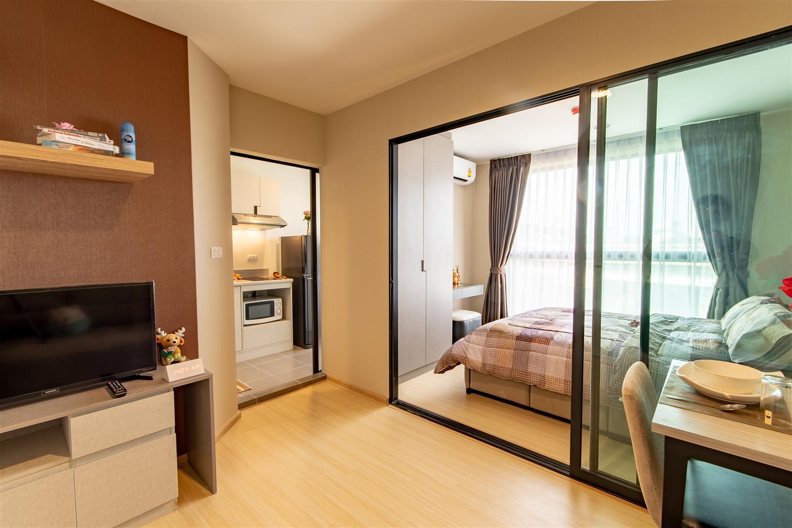 ขายคอนโด Rise Rama 9 (ไรซ์ พระราม 9) 1 ห้องนอน 1 ห้องน้ำ ตึก C ชั้น 4 ขนาด 25.13 ตร.ม.