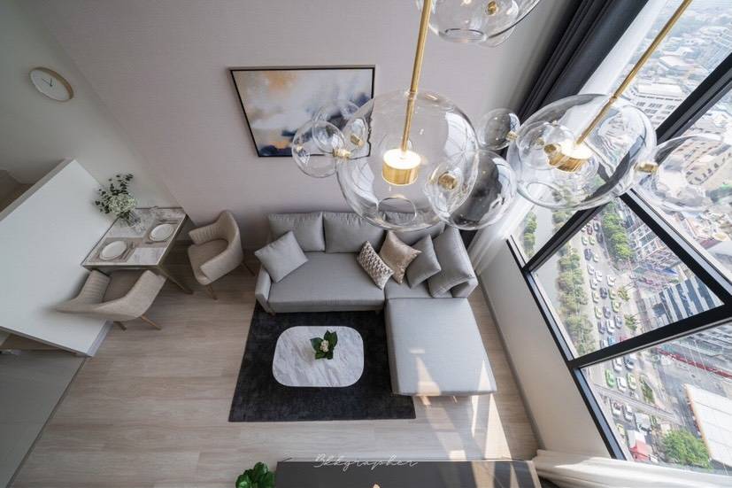 ให้เช่าคอนโด Knightsbridge Prime Sathorn (ไนท์ บริดจ์ ไพร์ม สาทร ) ห้อง duplex ชั้น 30 แบบ 1 ห้องนอน 1 ห้องน้ำ 45 ตรม