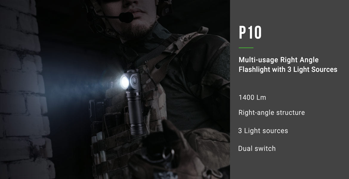 ไฟฉาย Nextorch P10 Multi-Light Source Tactical/Duty Right Angle