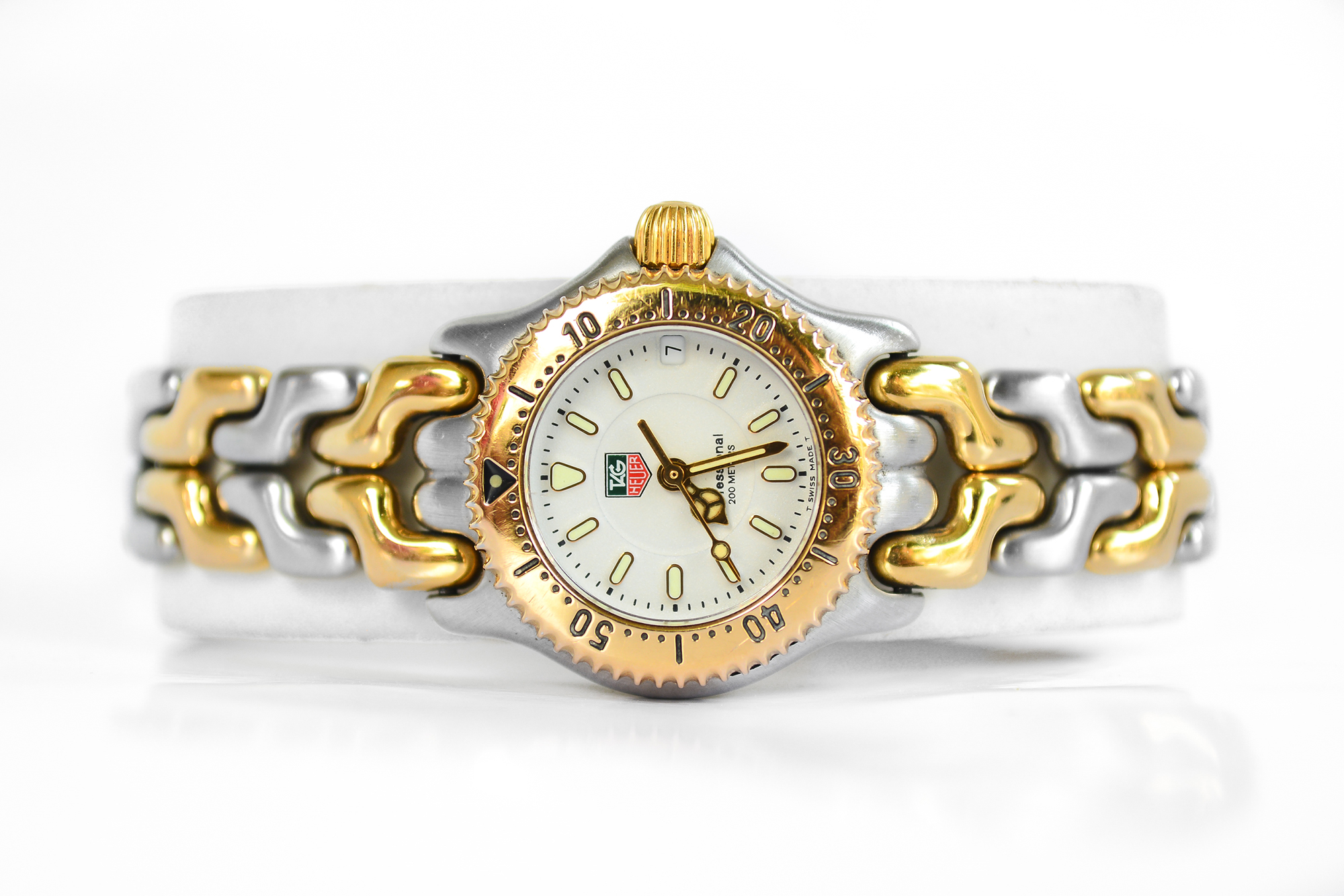 Tag Heuer ก้างปลา สองกษัตริย์ Mini lady หน้าขาว 2 ชั้น (Sold)