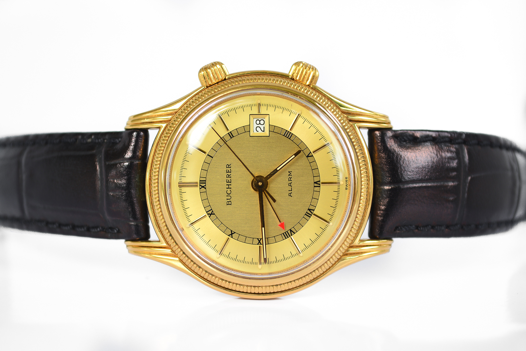 Bucherer Alarm Limited Edition 999 เรือน ไขลาน สายหนัง (Sold)