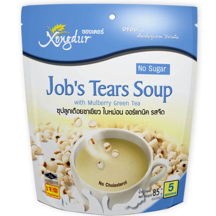 ซุปลูกเดือยชาเขียวใบหม่อน รสจืด แบบแพค5 ซอง (85กรัม)