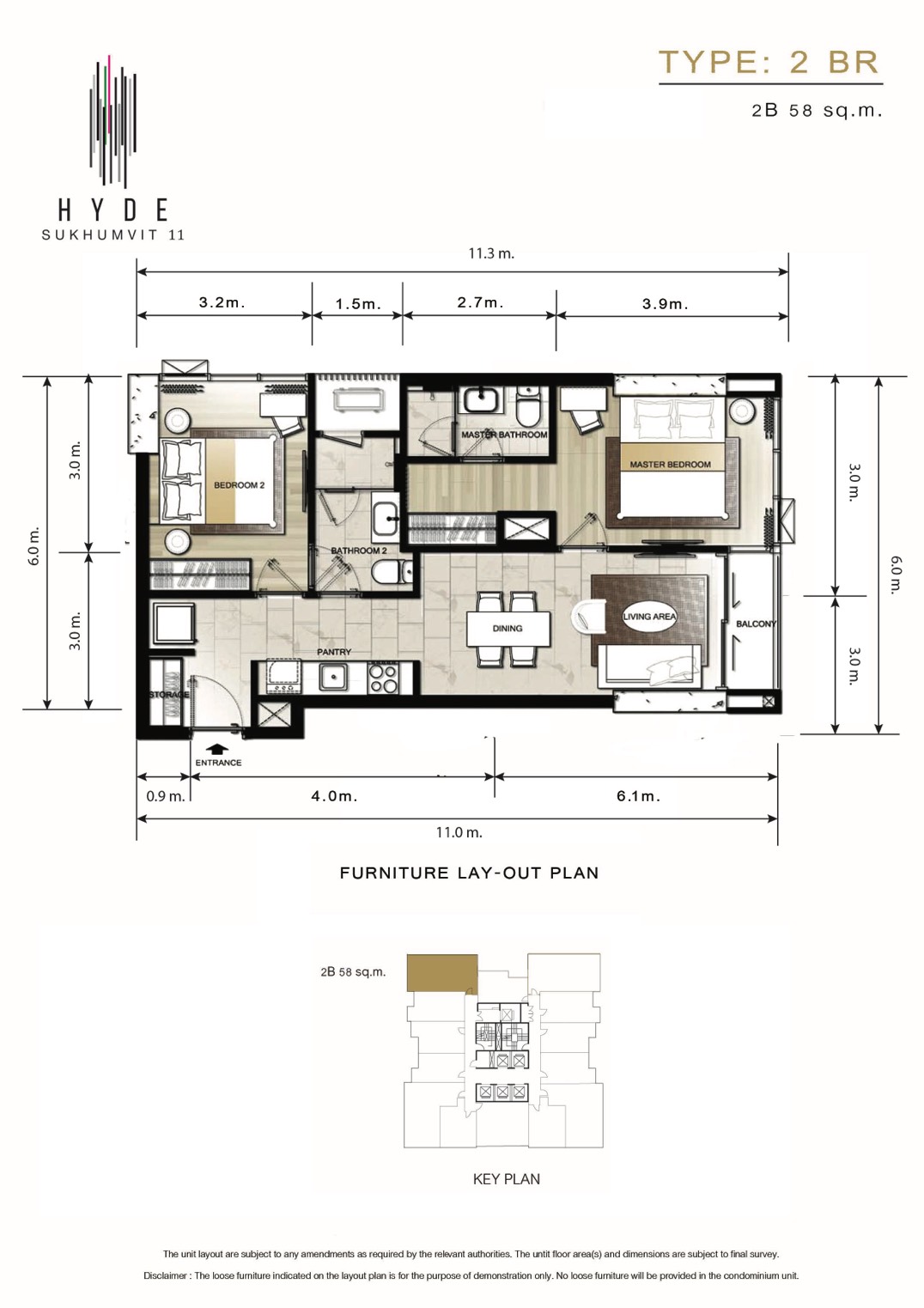 ขาย / เช่าคอนโด Hyde Sukhumvit 11 (ไฮด์ สุขุมวิท 11) ห้องมุม 2 นอน 2 น้ำ ที่แต่งสวย วิวสุดยอด