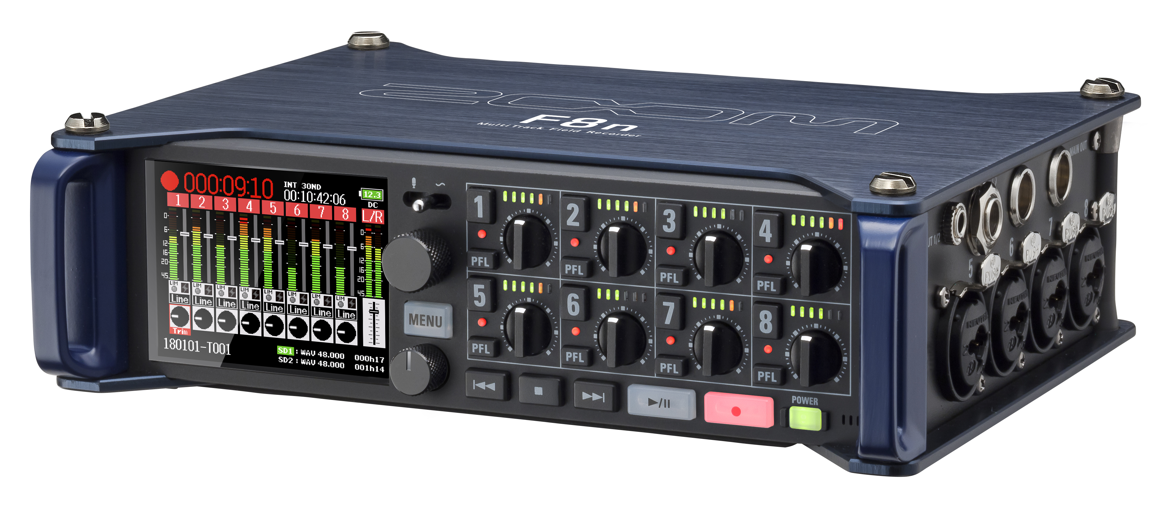 ZOOM F8n Multi-Track Field Recorder เครื่องบันทึกเสียงแบบพกพา