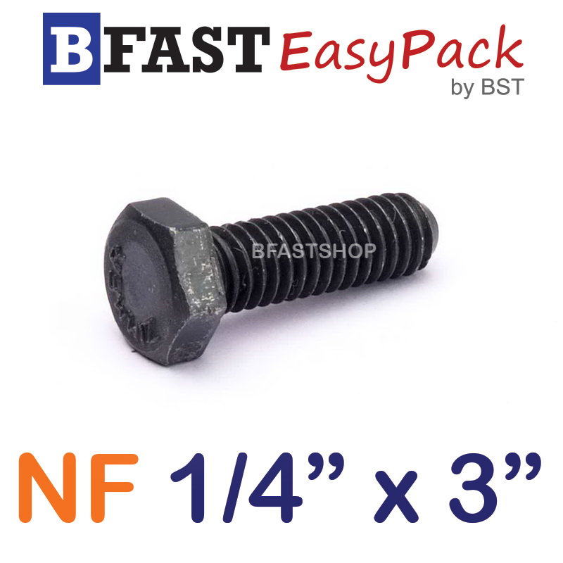สกรู NF 1/4" x 3" (5 ตัว/ถุง) *เกลียวครึ่ง*