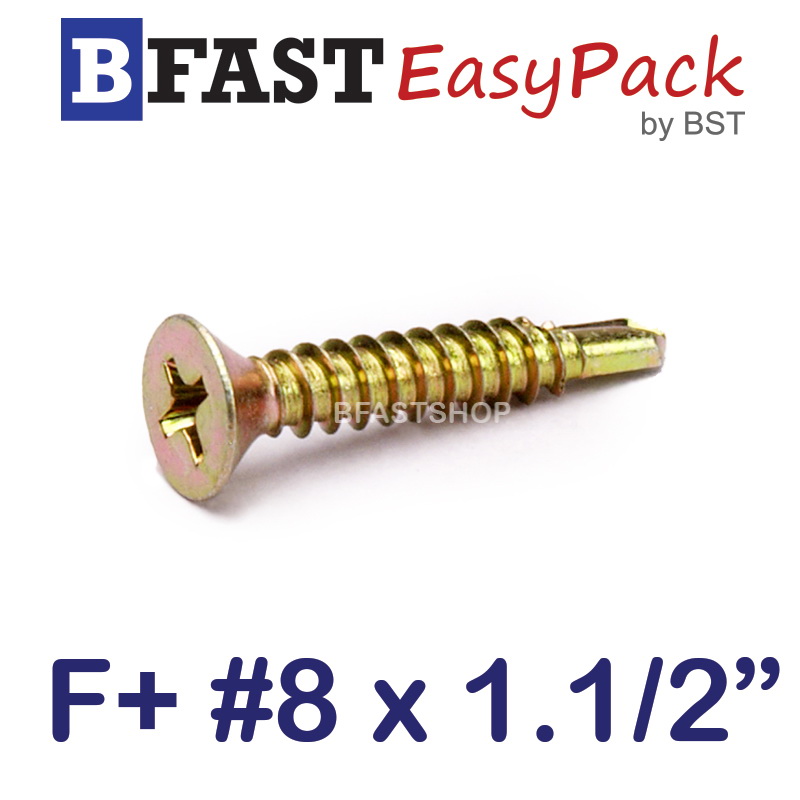 สกรูปลายสว่าน F+ #8 x 1.1/2" (ุ30 ตัว/ถุง)
