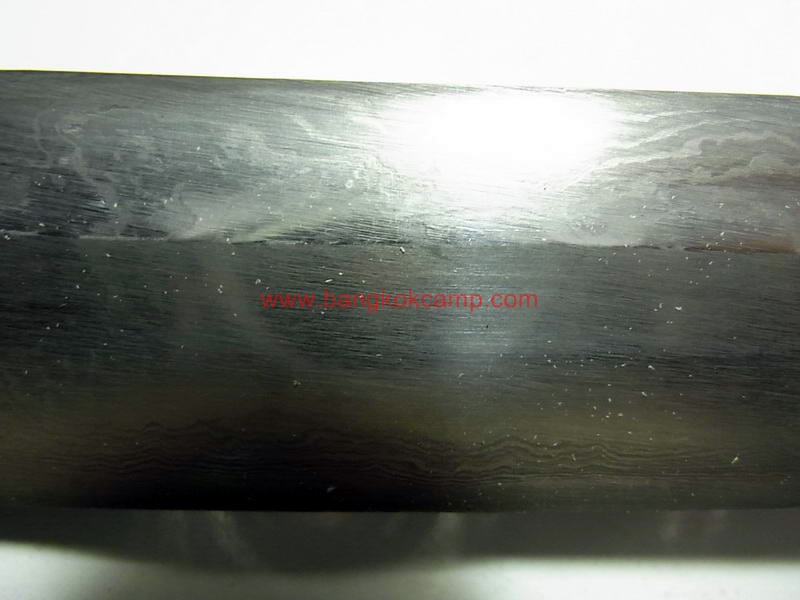 ดาบซามูไร ใบมีดเป็นเหล็กลาย (ใบมีดดามัสกัส) ลายเสือ