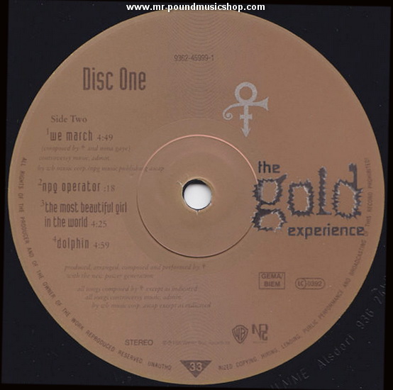 The Artist (Formerly Know As Prince) - The Gold Experience