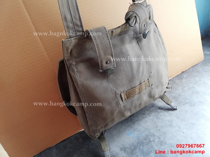 กระเป๋าทหารเชคโก กระเป๋าสะพาย ผ้าแคนวาส ของใหม่เก่าเก็บ สมบูรณ์ พร้อมใช้