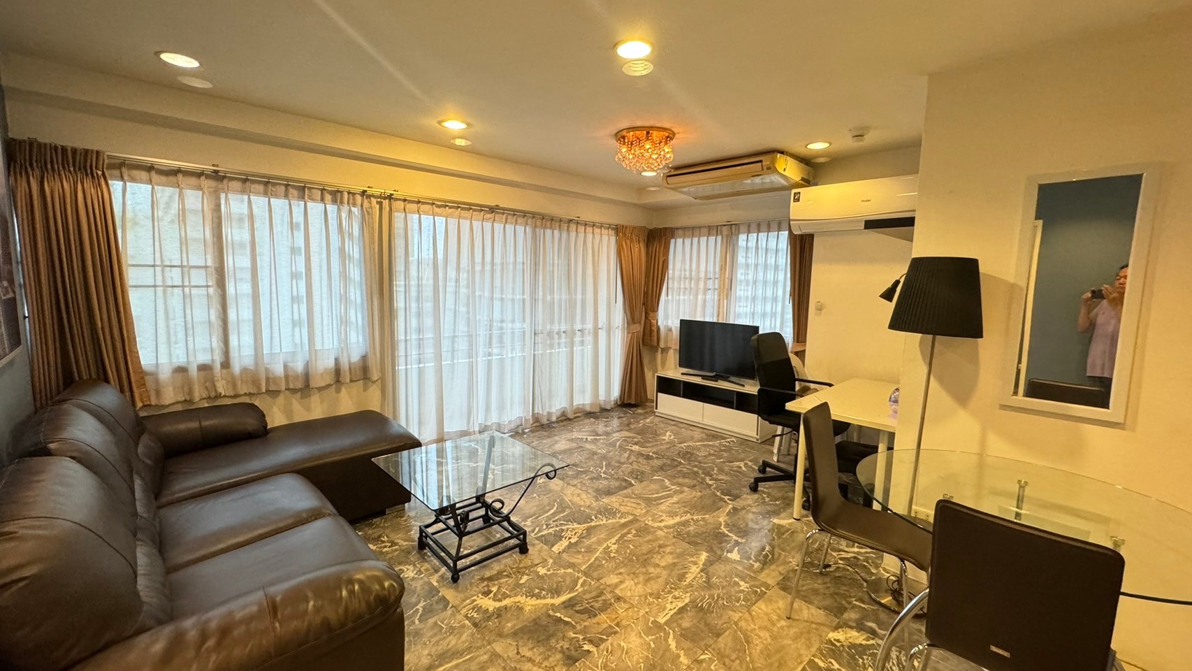 คอนโด Saranjai Mansion (สราญใจ แมนชั่น) 1 ห้องนอน 1 ห้องน้ำ ขนาด 62 ตรม. ชั้น 19 ทิศเหนือ วิว สระว่ายน้ำ