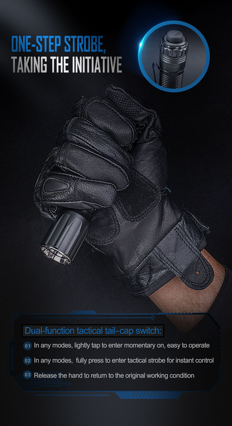 ไฟฉาย Nextorch TA30 2019 1300 Lumens One Step Tactical Flashlight