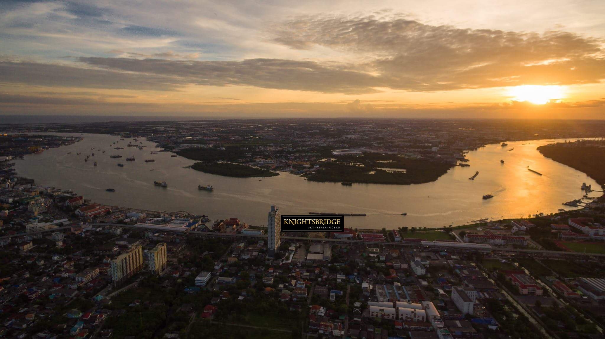 ขายคอนโด Knightsbridge Sky River Ocean (ไนท์บริดจ์ สกาย ริเวอร์ โอเชี่ยน) 1 ห้องนอน วิวโค้งแม่น้ำ