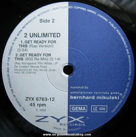 2 Unlimited - Get Ready For This - The Final Versions IV / 92