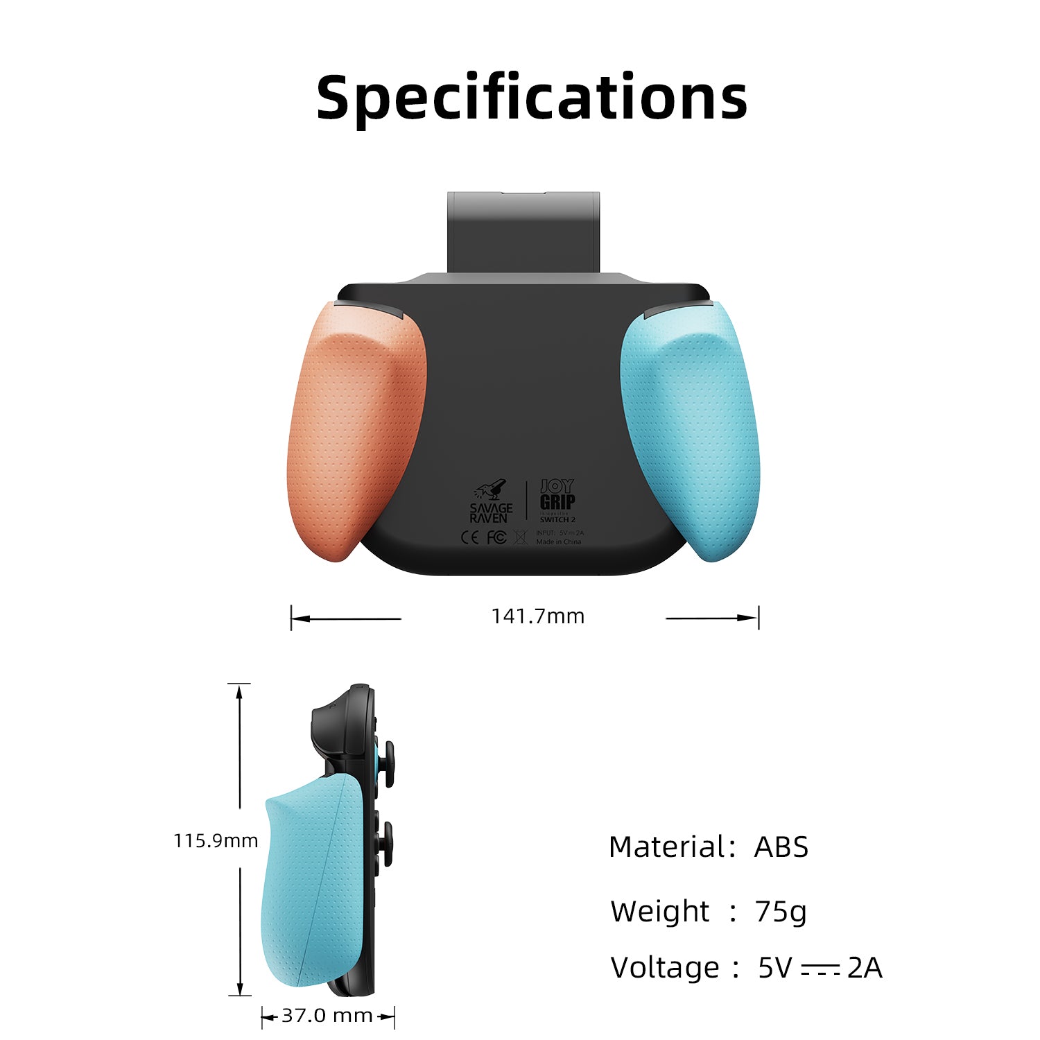 Savage Raven by Skull & Co. JoyGrip Joy-Con Charging Grip for Nintendo Switch 2 (รุ่นปี 2025)