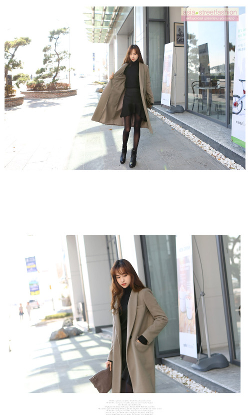 L OverCoat เสื้อโค้ทกันหนาวตัวยาว สีเทา งานดี ผ้าวูลเนื้อดีเรียบไม่เป็นขุย บุซับในกันลมอย่างดี พร้อมส่ง สีเทา L