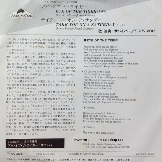 Survivor - Eye Of The Tiger