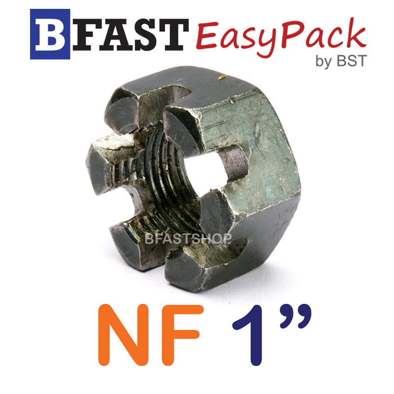 หัวน็อตผ่า NF 1"-12 ขอบ 38.1 mm. หนา 21.82 mm.