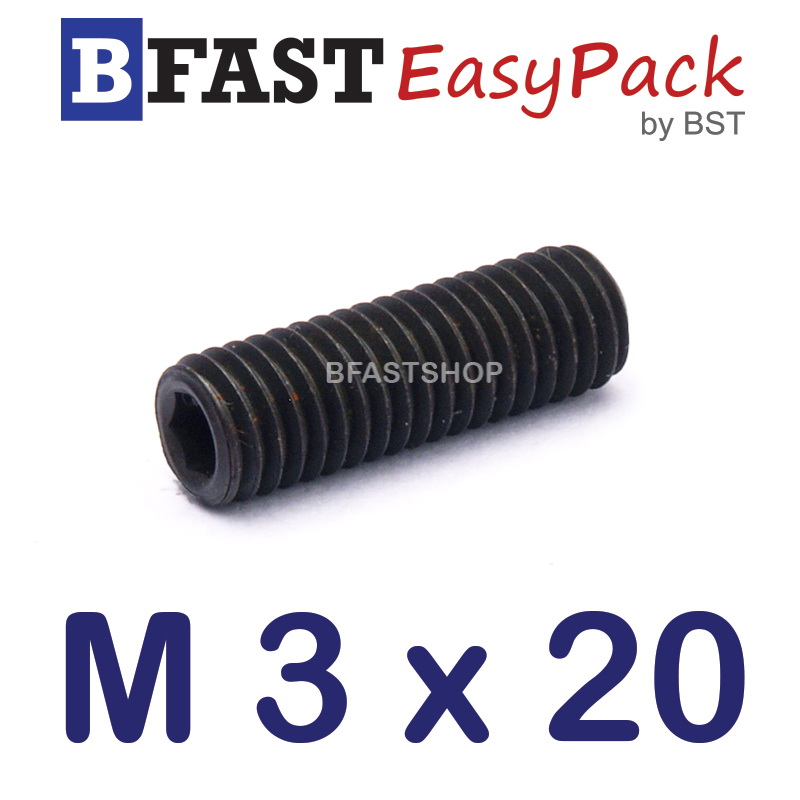 สกรูตัวหนอนดำ M 3 x 20 (15 ตัว/ถุง)