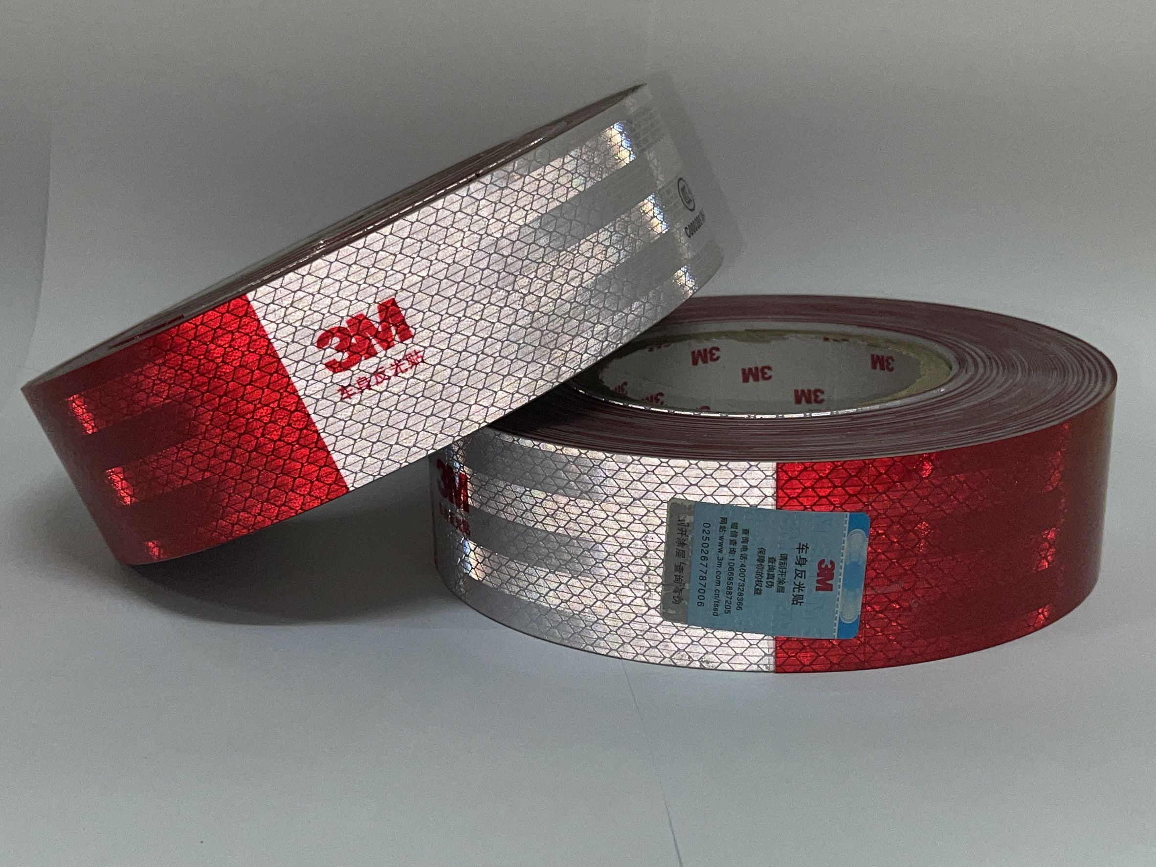 สติ๊กเกอร์ สะท้อนแสง ขาว-แดง 3M กว้าง 2นิ้ว X ยาว45 เมตร EGP Grad