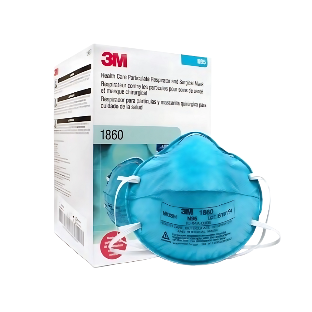 3M 1860 หน้ากาก N95 ป้องกันเชื้อโรค หน้ากากป้องกันทางการแพทย์ (1กล่อง/20 ชิ้น)
