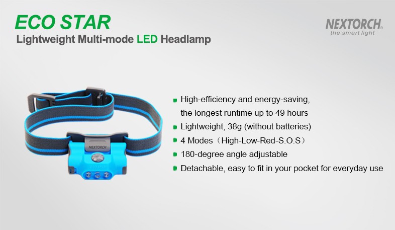 ไฟฉายคาดหัว NEXTORCH ECO STAR HEADLAMP