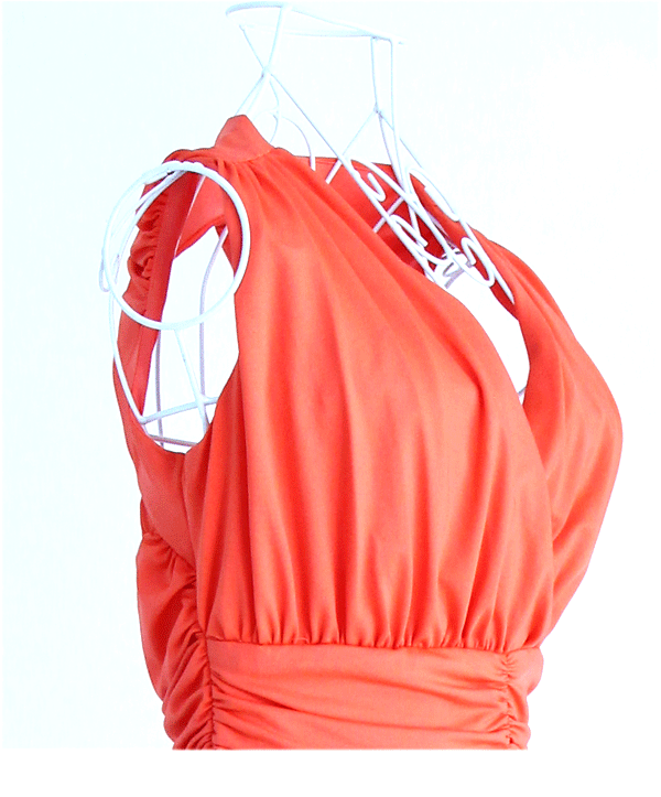 MAXI DRESS เดรสยาว เปิดหลัง ผ้าคอตตอน สีโอรส แขนกุด ใส่ออกงาน สวยๆ ASIA STREET FASHION