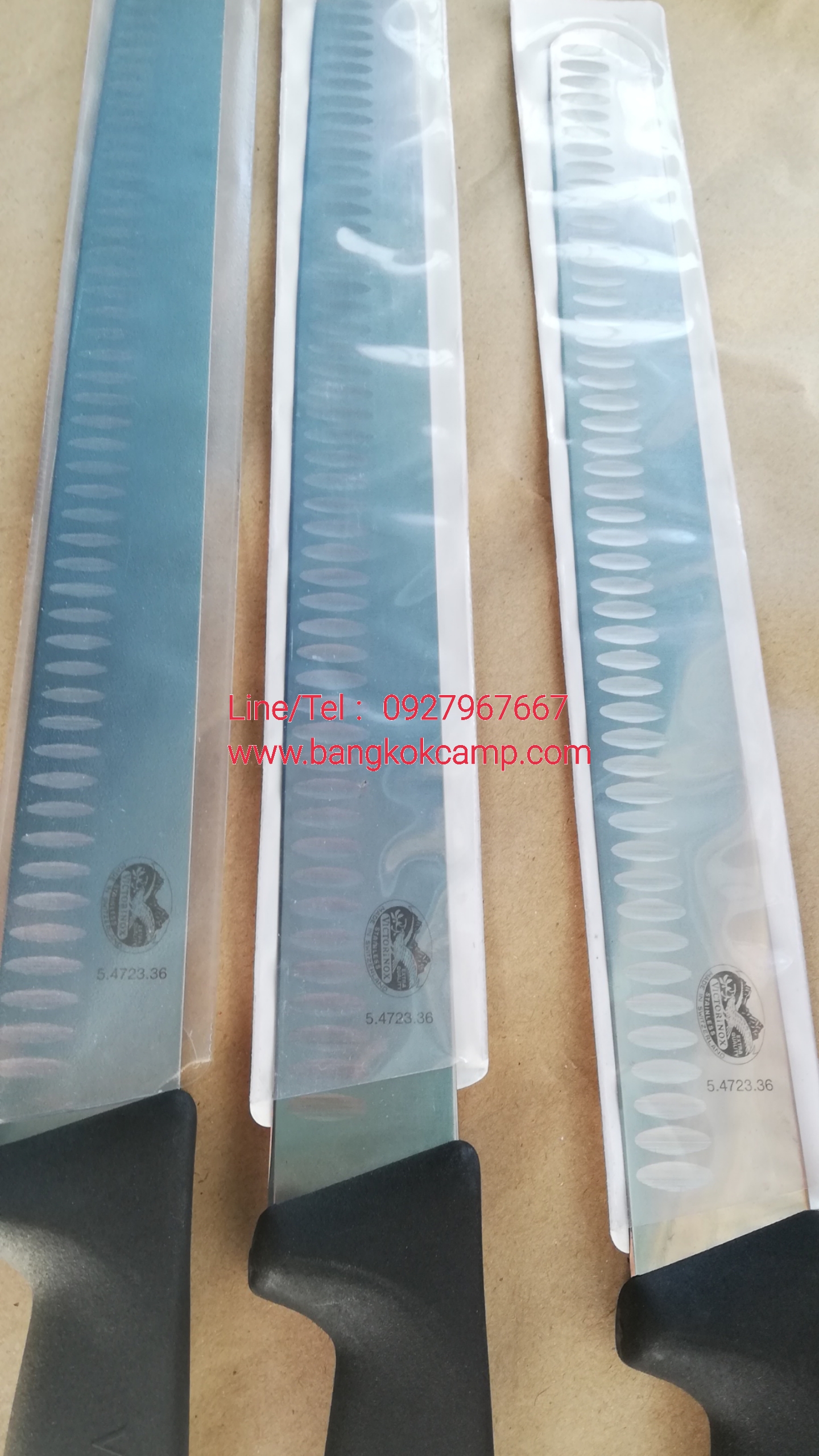 มีดครัว VICTORINOX HAM KNIFE PITTED BLADE..Made in Switzerland (5.4723.36) ใหม่ แท้