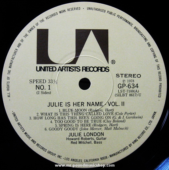 Julie London - Julie is Her Name Volume II