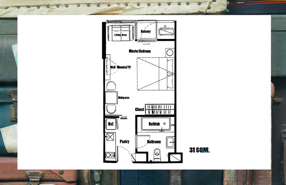 ให้เช่าคอนโด Circle Rein Sukhumvit 12 (เซอร์เคิล ไรน์ สุขุมวิท 12) 1 ห้องนอน 1 ห้องน้ำ ขนาด 31 ตรม ชั้น 3