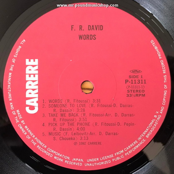 F.R. David - Words