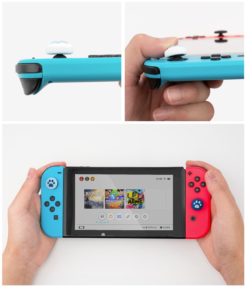 GeekShare ของแท้ ซิลิโคนอนาล็อกเท้าแมว Switch joy-con (กล่อง2คู่)