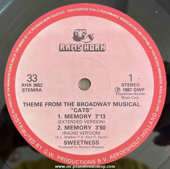 Sweetness - Memory (Theme From The Broadway Musical "Cats"