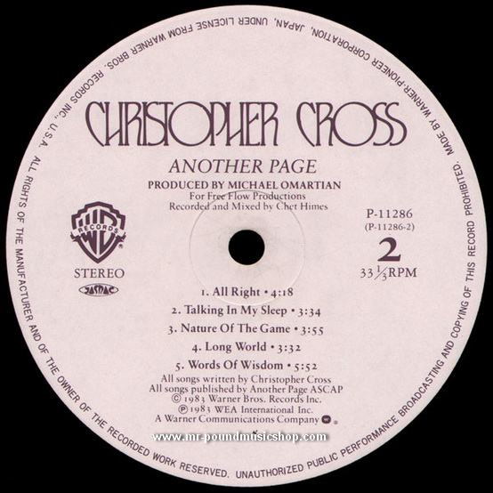 Christopher Cross - Another Page