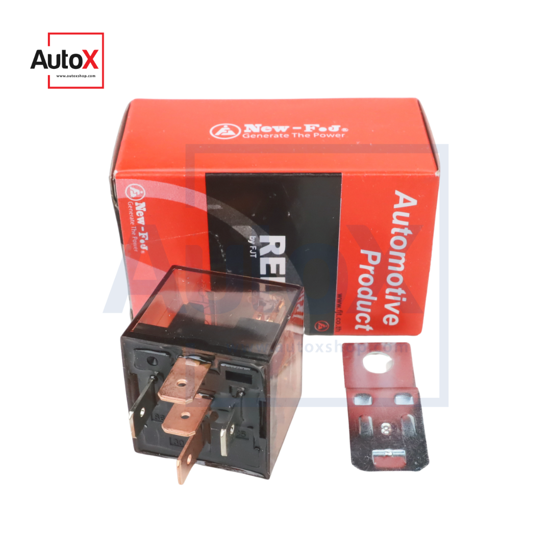 รีเลย์ไฟหน้า 5ขา แบบBOSCH 12V 1หน้า 80A ใส ยี่ห้อNew-FJ