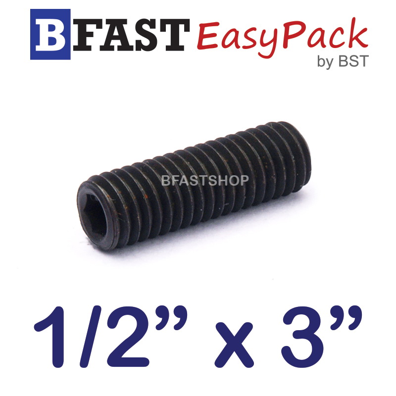 สกรูตัวหนอนดำ 1/2" x 3"