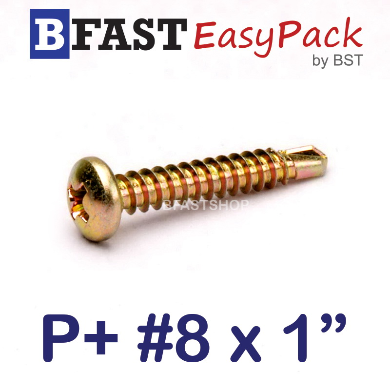 สกรูปลายสว่าน P+ #8 x 1" (ุ30 ตัว/ถุง)